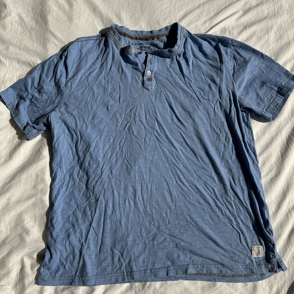 Alexander Julian Colours‎ Men's Short Sleeve T-Shirt SizeXL Workwear Snaps